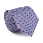 Cross Stiched Silk Tie // Navy + Pink