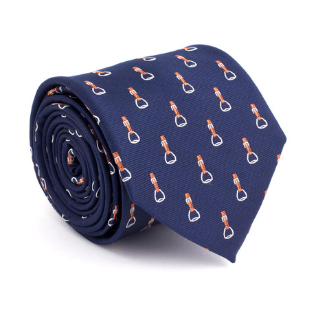Belt Silk Tie // Blue + Orange + White