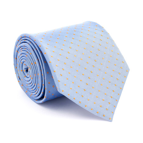 Silk Tie // Light Blue + Orange