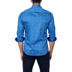 Unsimply Stitched // Dissonance Button-Up Shirt // Blue (S)