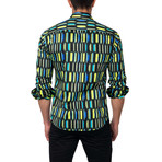 Abstract Library Button-Up Shirt // Black + Yellow (S)
