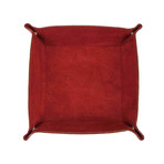 Suede Change Tray // Red