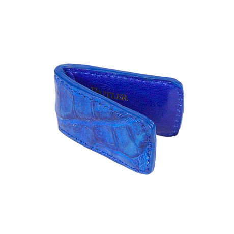 Crocodile Money Clip // Cobalt