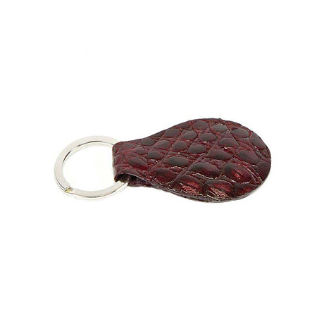 Crocodile Key Fob // Burgundy