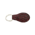 Crocodile Key Fob // Burgundy