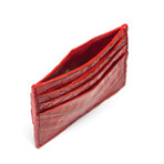 Crocodile Card Case // Red