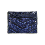 Crocodile Card Case // Navy