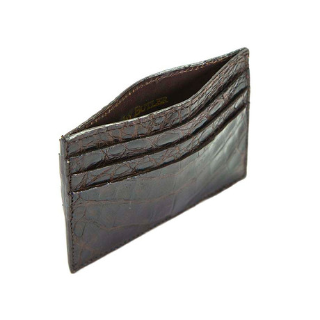 Crocodile Card Case // Brown