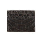 Crocodile Card Case // Brown