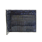 Crocodile Bifold Wallet // Blue