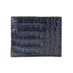 Crocodile Bifold Wallet // Blue