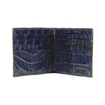 Crocodile Bifold Wallet // Blue