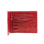 Crocodile Bifold Wallet // Red