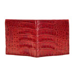 Crocodile Bifold Wallet // Red