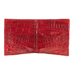 Crocodile Bifold Wallet // Red