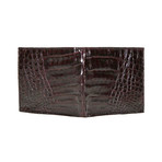 Crocodile Bifold Wallet // Burgundy