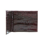 Crocodile Bifold Wallet // Burgundy