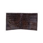 Crocodile Bifold Wallet // Dark Brown