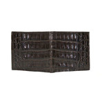 Crocodile Bifold Wallet // Dark Brown