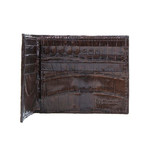 Crocodile Bifold Wallet // Dark Brown