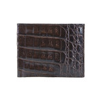 Crocodile Bifold Wallet // Dark Brown