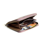Squared Zip Wallet (Brown)