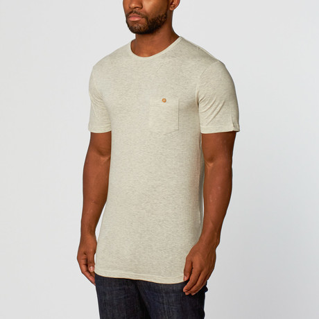 Ty Long Curved Tee // Oatmeal Heather (XS)