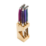 Provence Handled Steak Knives + Wood Block // Set of 6