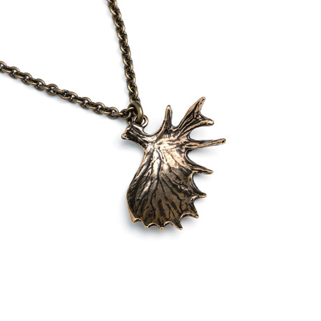 Moose Antler Pendant // Bronze