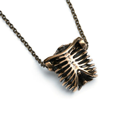 Rib Cage Pendant // Bronze