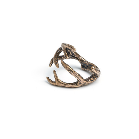 Antler Ring // Bronze (Size 4)