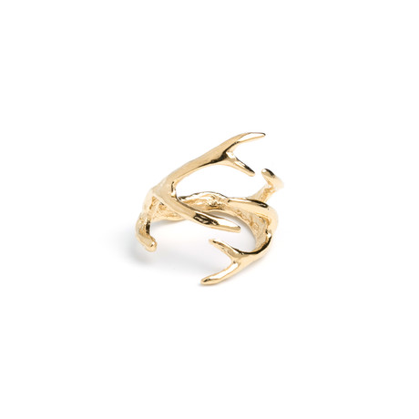 Antler Ring // Gold (Size 4)