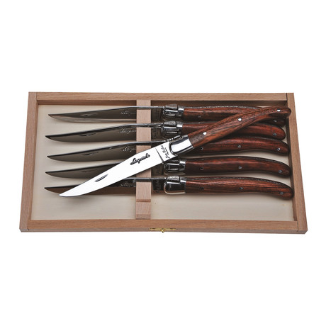 Bubinga Wood Steak Knives // Set of 6