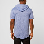 Buenas Aires Funnel Neck Hoodie // Heather Blue (S)