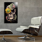 Snake and Skull (16"W x 24"H x 1.5"D // Stretched Canvas)