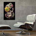 Snake and Skull (16"W x 24"H x 1.5"D // Stretched Canvas)