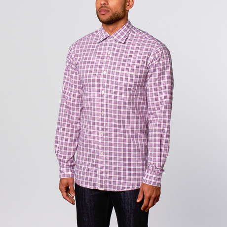 New Orleans Check Cotton Shirt // Lilac (S)