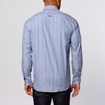 Biarritz Stripe Cotton Shirt // Blue (S)