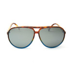 Smooth Sunglasses // Tort + Blue Fade Black Mirror Lens