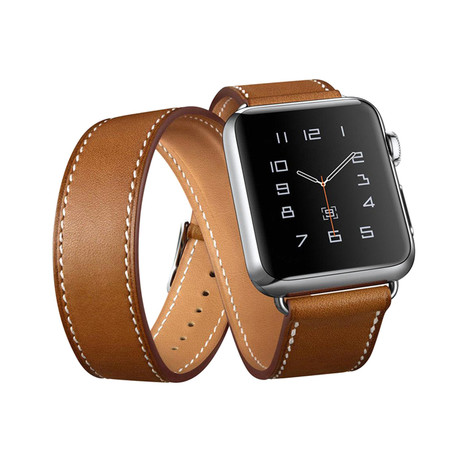 Bluestein // Double Tour Leather Band // Brown (38mm)
