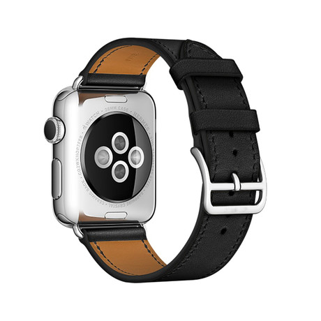 Single Tour Leather Band // Black (38mm)