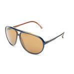 Smooth Sunglasses // Blue + Peach Amber Lens