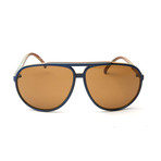 Smooth Sunglasses // Blue + Peach Amber Lens