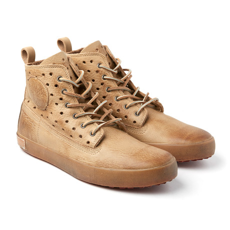 Blackstone // Perforated High-Top Sneaker // Taupe (Euro: 40)