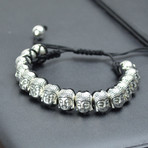 Zen Buddha Bracelet // Black + Silver