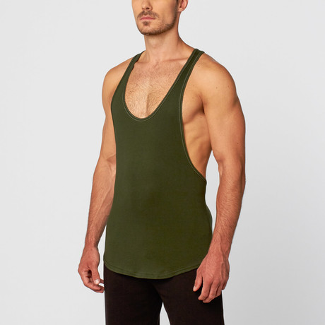 L.A. Wash Athletic Tank Top // Olive (S)
