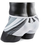 Marco Marco // Lazer Swim Trunk // Gray + White (L)