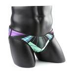 Lazer Swim Brief // Purple + Teal (M)