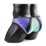 Lazer Swim Brief // Purple + Teal (M)