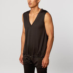 Blake Low V-Neck Tank // Black (L)